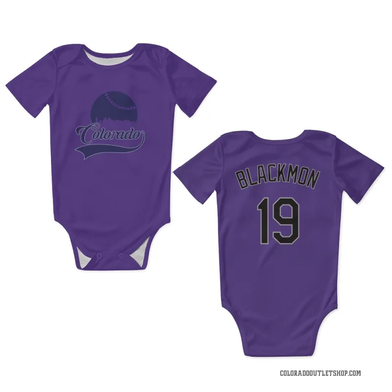 NIKE Youth Big Boys Charlie Blackmon Purple Colorado Rockies Player Name  And Number T-Shirt pour Enfants